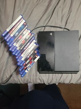 Sony PS4 Slim Black Console with Game Bundle